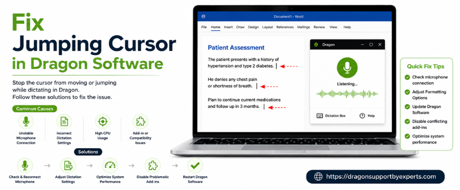 Dragon Software Cursor Jumping – Causes & Easy Fixes