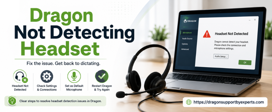 Dragon Naturally Speaking unable to Detect Headset