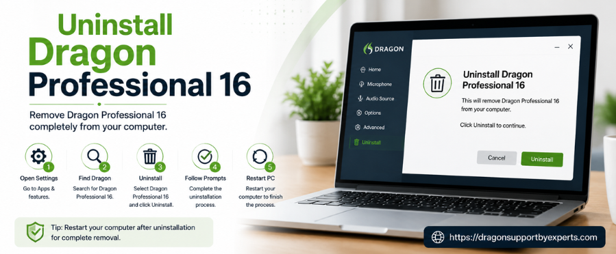 How To Completely Uninstall Dragon Professional 16? 